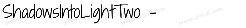 ShadowsIntoLightTwo 字体转换
